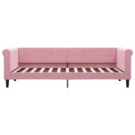 vidaXL Pat de zi cu extensie și sertare, roz, 80x200 cm, catifea vidaXL Pat de zi cu extensie și sertare, roz, 80x200 cm, catifea