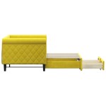 vidaXL Pat de zi cu extensie și sertare, galben, 80x200 cm, catifea vidaXL Pat de zi cu extensie și sertare, galben, 80x200 cm, catifea