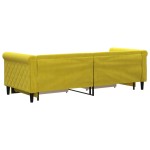 vidaXL Pat de zi cu extensie și sertare, galben, 80x200 cm, catifea vidaXL Pat de zi cu extensie și sertare, galben, 80x200 cm, catifea