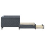 vidaXL Pat de zi cu extensie și sertare gri închis 90x200 cm catifea