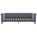 vidaXL Pat de zi cu extensie și sertare gri închis 90x200 cm catifea