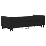 vidaXL Pat de zi cu extensie și sertare, negru, 90x200 cm, catifea vidaXL Pat de zi cu extensie și sertare, negru, 90x200 cm, catifea