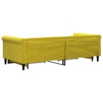 vidaXL Pat de zi cu extensie și sertare, galben, 90x200 cm, catifea vidaXL Pat de zi cu extensie și sertare, galben, 90x200 cm, catifea