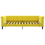 vidaXL Pat de zi cu extensie și sertare, galben, 90x200 cm, catifea vidaXL Pat de zi cu extensie și sertare, galben, 90x200 cm, catifea