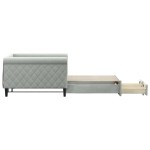 vidaXL Pat de zi cu extensie și sertare gri deschis 100x200 cm catifea