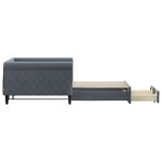 vidaXL Pat de zi cu extensie și sertare gri închis 100x200cm catifea