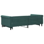 vidaXL Pat de zi cu extensie și sertare verde închis 100x200cm catifea