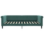 vidaXL Pat de zi cu extensie și sertare verde închis 100x200cm catifea