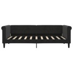 vidaXL Pat de zi cu extensie și sertare, negru, 90x190 cm, catifea vidaXL Pat de zi cu extensie și sertare, negru, 90x190 cm, catifea