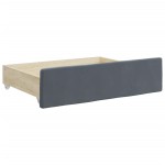 vidaXL Pat de zi cu extensie și sertare gri închis 80x200 cm catifea vidaXL Pat de zi cu extensie și sertare gri închis 80x200 cm catifea