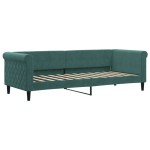 vidaXL Pat de zi cu extensie și sertare verde închis 80x200 cm catifea