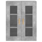 vidaXL Dulapuri de perete, 2 buc., gri beton, lemn prelucrat