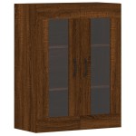 vidaXL Dulapuri montate pe perete 2 buc. stejar maro, lemn prelucrat