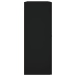 vidaXL Dulapuri montate pe perete, 2 buc, negru, lemn prelucrat