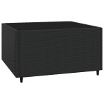 vidaXL Set mobilier de grădină cu perne, 3 piese, negru, poliratan vidaXL Set mobilier de grădină cu perne, 3 piese, negru, poliratan