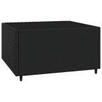 vidaXL Set mobilier relaxare grădină 4 piese cu perne poliratan negru
