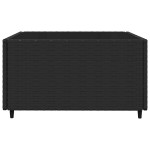 vidaXL Set mobilier de grădină cu perne, 3 piese, negru, poliratan vidaXL Set mobilier de grădină cu perne, 3 piese, negru, poliratan