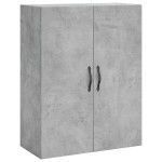 vidaXL Dulap înalt, gri beton, 69,5x34x180, lemn compozit