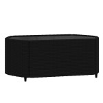 vidaXL Set mobilier de grădină cu perne, 3 piese, negru, poliratan vidaXL Set mobilier de grădină cu perne, 3 piese, negru, poliratan