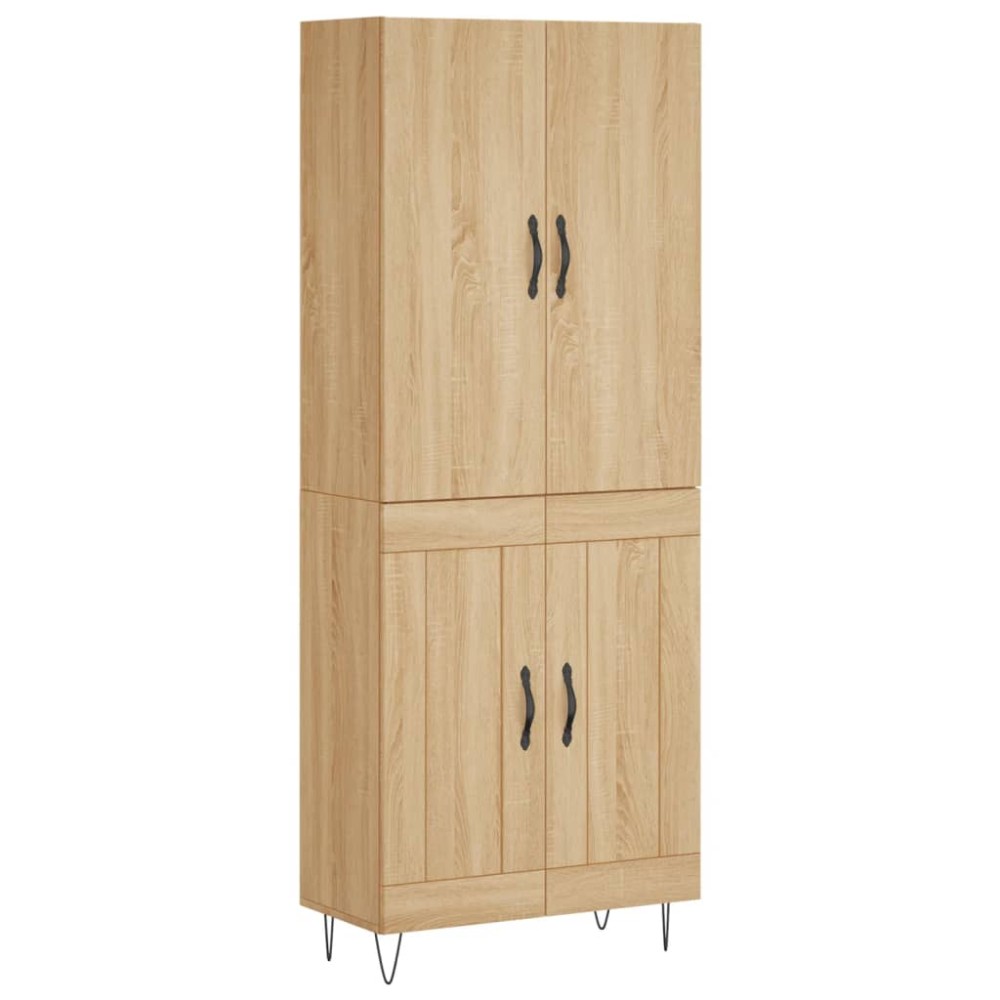 vidaXL Dulap înalt, stejar sonoma, 69,5x34x180 cm, lemn compozit