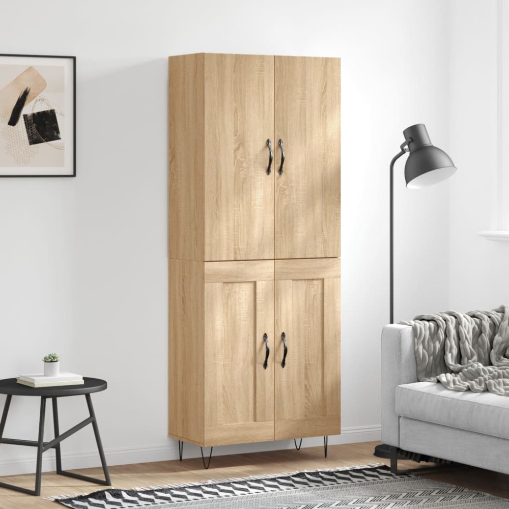 vidaXL Dulap înalt, stejar sonoma, 69,5x34x180 cm, lemn compozit