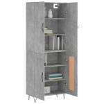 vidaXL Dulap înalt, gri beton, 69,5x34x180, lemn compozit