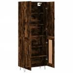 vidaXL Dulap înalt, stejar fumuriu, 69,5x34x180, lemn compozit vidaXL Dulap înalt, stejar fumuriu, 69,5x34x180, lemn compozit