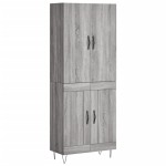 vidaXL Dulap înalt, gri sonoma, 69,5x34x180 cm, lemn compozit