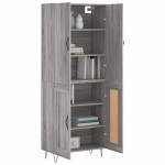 vidaXL Dulap înalt, gri sonoma, 69,5x34x180 cm, lemn compozit