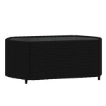vidaXL Set mobilier relaxare grădină 4 piese cu perne poliratan negru