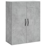 vidaXL Dulap înalt, gri beton, 69,5x34x180, lemn compozit