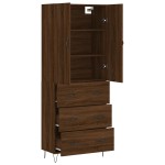 vidaXL Dulap înalt, stejar maro, 69,5x34x180 cm, lemn compozit vidaXL Dulap înalt, stejar maro, 69,5x34x180 cm, lemn compozit