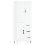 vidaXL Dulap înalt, alb, 69,5x34x180 cm, lemn compozit
