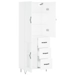 vidaXL Dulap înalt, alb, 69,5x34x180 cm, lemn compozit