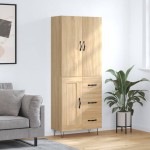 vidaXL Dulap înalt, stejar sonoma, 69,5x34x180 cm, lemn compozit