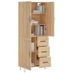 vidaXL Dulap înalt, stejar sonoma, 69,5x34x180 cm, lemn compozit