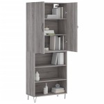 vidaXL Dulap înalt, gri sonoma, 69,5x34x180 cm, lemn compozit