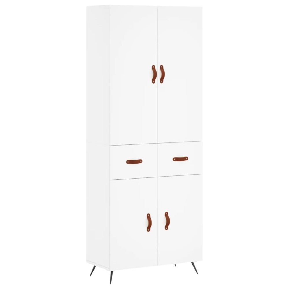 vidaXL Dulap înalt, alb, 69,5x34x180 cm, lemn compozit