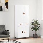 vidaXL Dulap înalt, alb, 69,5x34x180 cm, lemn compozit vidaXL Dulap înalt, alb, 69,5x34x180 cm, lemn compozit
