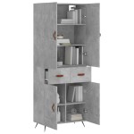 vidaXL Dulap înalt, gri beton, 69,5x34x180, lemn compozit