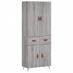 vidaXL Dulap înalt, gri sonoma, 69,5x34x180 cm, lemn compozit
