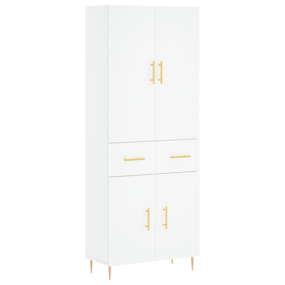 vidaXL Dulap înalt, alb, 69,5x34x180 cm, lemn compozit