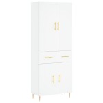 vidaXL Dulap înalt, alb, 69,5x34x180 cm, lemn compozit