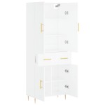 vidaXL Dulap înalt, alb, 69,5x34x180 cm, lemn compozit