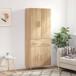 vidaXL Dulap înalt, stejar sonoma, 69,5x34x180 cm, lemn compozit vidaXL Dulap înalt, stejar sonoma, 69,5x34x180 cm, lemn compozit