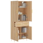 vidaXL Dulap înalt, stejar sonoma, 69,5x34x180 cm, lemn compozit vidaXL Dulap înalt, stejar sonoma, 69,5x34x180 cm, lemn compozit