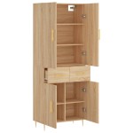 vidaXL Dulap înalt, stejar sonoma, 69,5x34x180 cm, lemn compozit vidaXL Dulap înalt, stejar sonoma, 69,5x34x180 cm, lemn compozit