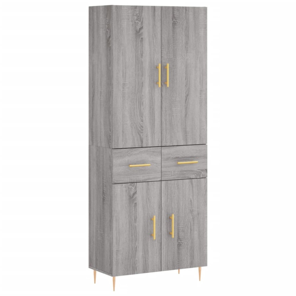 vidaXL Dulap înalt, gri sonoma, 69,5x34x180 cm, lemn compozit