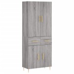 vidaXL Dulap înalt, gri sonoma, 69,5x34x180 cm, lemn compozit