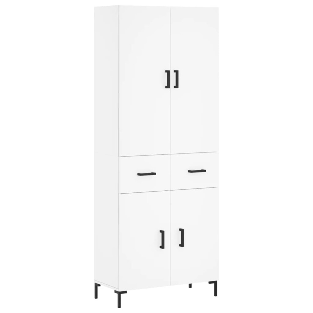 vidaXL Dulap înalt, alb, 69,5x34x180 cm, lemn compozit